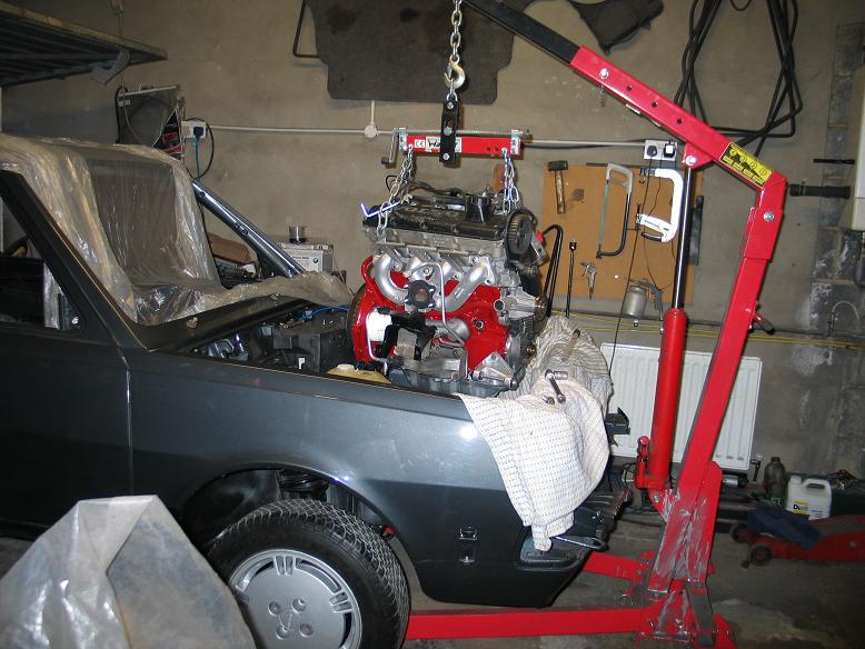 Engine in on standard mounts